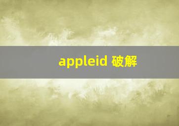 appleid 破解